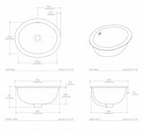 Waterworks Manchester Undermount Oval Vitreous China Lavatory Sink Single Glazed in Bright White