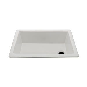 Waterworks Clayburn 22 3/4" x 14 3/4" x 8 7/8" Fireclay Bar Sink with End Drain in White