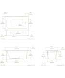 Waterworks Minna Rectangular Cast Iron Bathtub with Slip Resistance in White