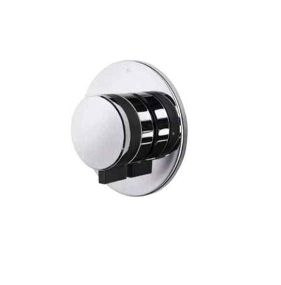 Waterworks Decibel Two Way Diverter Valve Trim for Pressure Balance with Modern Dot and Metal Knob in Nickel