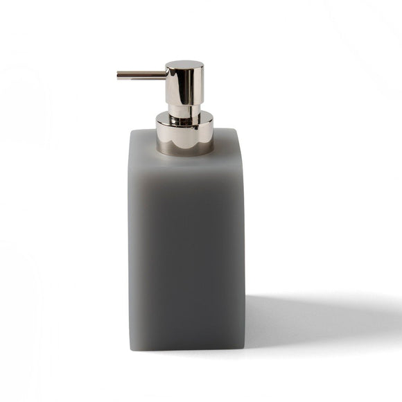 Waterworks Resin Soap Dispenser in Soft Gray