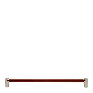 Waterworks Sonoma 24" Chestnut Leather Pull in Nickel