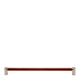 Waterworks Sonoma 24" Chestnut Leather Pull in Nickel