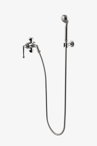 Waterworks Dash Handshower on Hook with Diverter and Lever Handle in Chrome